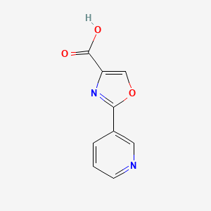 molecular formula C9H6N2O3 B2812952 2-(Pyridin-3-yl)-1,3-oxazole-4-carboxylic acid CAS No. 1014630-48-8