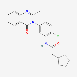 molecular formula C22H22ClN3O2 B2812953 N-(2-chloro-5-(2-methyl-4-oxoquinazolin-3(4H)-yl)phenyl)-2-cyclopentylacetamide CAS No. 899757-96-1