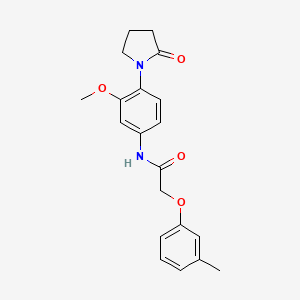 molecular formula C20H22N2O4 B2812955 N-[3-methoxy-4-(2-oxopyrrolidin-1-yl)phenyl]-2-(3-methylphenoxy)acetamide CAS No. 941957-01-3