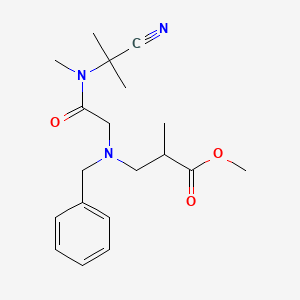 molecular formula C19H27N3O3 B2812960 Methyl 3-[benzyl({[(1-cyano-1-methylethyl)(methyl)carbamoyl]methyl})amino]-2-methylpropanoate CAS No. 1258659-40-3