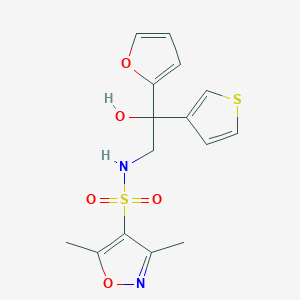 molecular formula C15H16N2O5S2 B2812969 N-[2-(furan-2-yl)-2-hydroxy-2-(thiophen-3-yl)ethyl]-3,5-dimethyl-1,2-oxazole-4-sulfonamide CAS No. 2097899-18-6