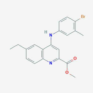 molecular formula C20H19BrN2O2 B2812971 Methyl 4-[(4-bromo-3-methylphenyl)amino]-6-ethylquinoline-2-carboxylate CAS No. 1358511-56-4