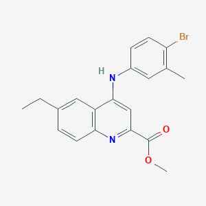 Methyl 4-((4-bromo-3-methylphenyl)amino)-6-ethylquinoline-2-carboxylate