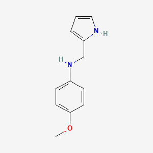 molecular formula C12H14N2O B2812975 4-methoxy-N-(1H-pyrrol-2-ylmethyl)aniline CAS No. 717823-30-8