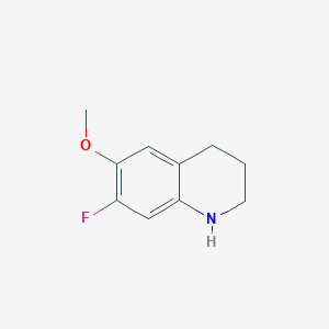molecular formula C10H12FNO B2812977 7-氟-6-甲氧基-1,2,3,4-四氢喹啉 CAS No. 1566907-84-3
