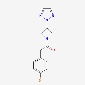 molecular formula C13H13BrN4O B2812984 1-(3-(2H-1,2,3-triazol-2-yl)azetidin-1-yl)-2-(4-bromophenyl)ethan-1-one CAS No. 2194845-72-0