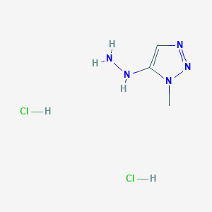 molecular formula C3H9Cl2N5 B2812987 5-hydrazinyl-1-methyl-1H-1,2,3-triazole dihydrochloride CAS No. 1820604-39-4