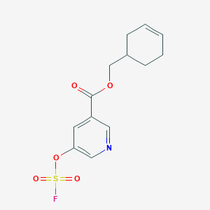 molecular formula C13H14FNO5S B2813002 Cyclohex-3-en-1-ylmethyl 5-fluorosulfonyloxypyridine-3-carboxylate CAS No. 2411236-58-1