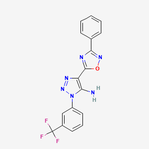 5-(3-Phenyl-1,2,4-oxadiazol-5-yl)-3-[3-(trifluoromethyl)phenyl]triazol-4-amine