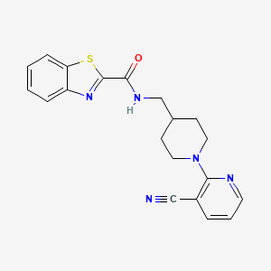 N-((1-(3-cyanopyridin-2-yl)piperidin-4-yl)methyl)benzo[d]thiazole-2-carboxamide