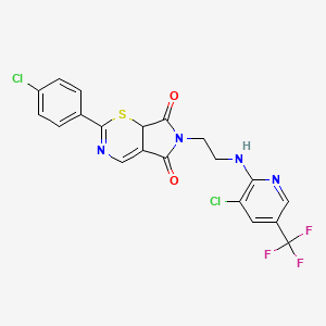 2-(4-chlorophenyl)-6-(2-{[3-chloro-5-(trifluoromethyl)-2-pyridinyl]amino}ethyl)pyrrolo[3,4-e][1,3]thiazine-5,7(6H,7aH)-dione