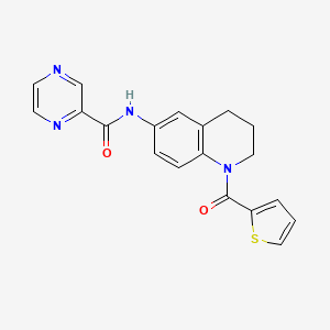 N-(1-(thiophene-2-carbonyl)-1,2,3,4-tetrahydroquinolin-6-yl)pyrazine-2-carboxamide
