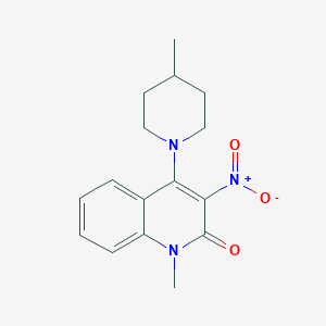 1-methyl-4-(4-methylpiperidin-1-yl)-3-nitroquinolin-2(1H)-one