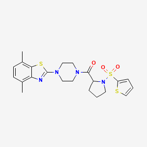 (4-(4,7-Dimethylbenzo[d]thiazol-2-yl)piperazin-1-yl)(1-(thiophen-2-ylsulfonyl)pyrrolidin-2-yl)methanone