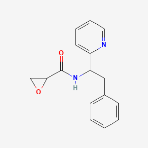 molecular formula C16H16N2O2 B2813025 N-(2-Phenyl-1-pyridin-2-ylethyl)oxirane-2-carboxamide CAS No. 2411250-78-5