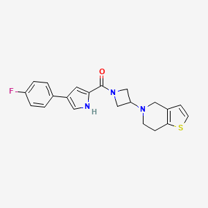 (3-(6,7-dihydrothieno[3,2-c]pyridin-5(4H)-yl)azetidin-1-yl)(4-(4-fluorophenyl)-1H-pyrrol-2-yl)methanone