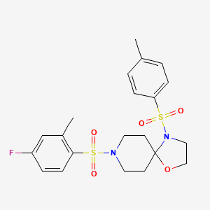 8-((4-Fluoro-2-methylphenyl)sulfonyl)-4-tosyl-1-oxa-4,8-diazaspiro[4.5]decane