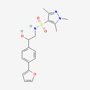 2-[4-(furan-2-yl)phenyl]-2-hydroxy-S-(1,3,5-trimethyl-1H-pyrazol-4-yl)ethane-1-sulfonamido