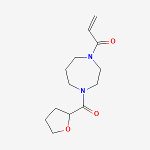 molecular formula C13H20N2O3 B2813034 1-[4-(Oxolane-2-carbonyl)-1,4-diazepan-1-yl]prop-2-en-1-one CAS No. 2109465-43-0