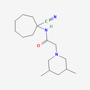 N-(1-cyanocycloheptyl)-2-(3,5-dimethylpiperidin-1-yl)acetamide