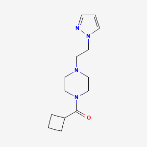 (4-(2-(1H-pyrazol-1-yl)ethyl)piperazin-1-yl)(cyclobutyl)methanone