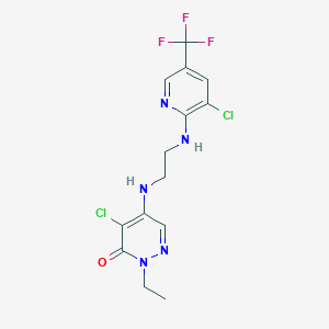 4-Chloro-5-((2-((3-chloro-5-(trifluoromethyl)-2-pyridinyl)amino)ethyl)amino)-2-ethyl-3(2H)-pyridazinone