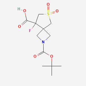 8-Fluoro-2-[(2-methylpropan-2-yl)oxycarbonyl]-6,6-dioxo-6lambda6-thia-2-azaspiro[3.4]octane-8-carboxylic acid