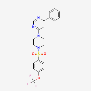 4-Phenyl-6-(4-((4-(trifluoromethoxy)phenyl)sulfonyl)piperazin-1-yl)pyrimidine