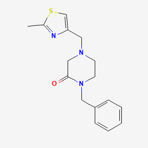 1-Benzyl-4-[(2-methyl-1,3-thiazol-4-yl)methyl]piperazin-2-one