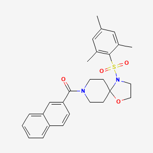 (4-(Mesitylsulfonyl)-1-oxa-4,8-diazaspiro[4.5]decan-8-yl)(naphthalen-2-yl)methanone