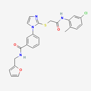 3-(2-((2-((5-chloro-2-methylphenyl)amino)-2-oxoethyl)thio)-1H-imidazol-1-yl)-N-(furan-2-ylmethyl)benzamide