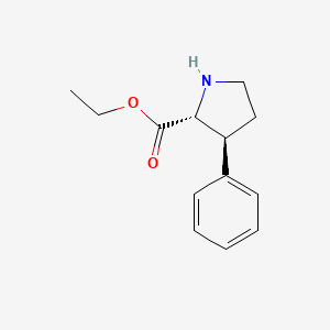 molecular formula C13H17NO2 B2813063 Ethyl (2R,3S)-3-phenylpyrrolidine-2-carboxylate CAS No. 528608-07-3