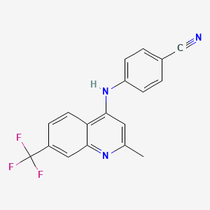 4-((2-Methyl-7-(trifluoromethyl)quinolin-4-yl)amino)benzonitrile
