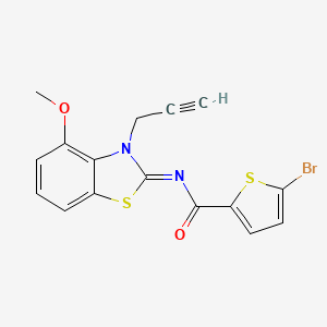 5-bromo-N-(4-methoxy-3-prop-2-ynyl-1,3-benzothiazol-2-ylidene)thiophene-2-carboxamide