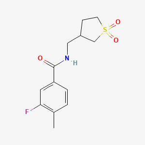 N-[(1,1-Dioxothiolan-3-yl)methyl]-3-fluoro-4-methylbenzamide