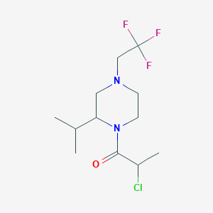 2-Chloro-1-[2-propan-2-yl-4-(2,2,2-trifluoroethyl)piperazin-1-yl]propan-1-one
