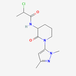 2-Chloro-N-[1-(2,5-dimethylpyrazol-3-yl)-2-oxopiperidin-3-yl]propanamide