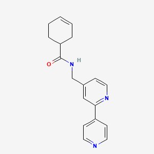 N-([2,4'-bipyridin]-4-ylmethyl)cyclohex-3-enecarboxamide
