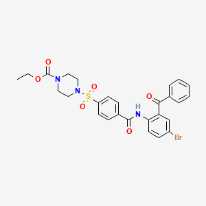 Ethyl 4-[4-[(2-benzoyl-4-bromophenyl)carbamoyl]phenyl]sulfonylpiperazine-1-carboxylate
