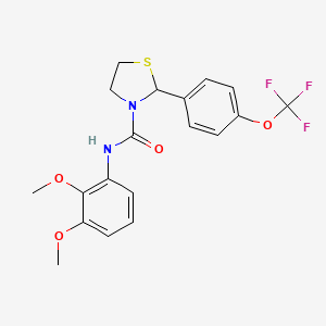 N-(2,3-dimethoxyphenyl)-2-(4-(trifluoromethoxy)phenyl)thiazolidine-3-carboxamide