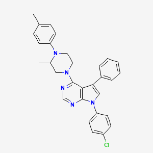 7-(4-chlorophenyl)-4-(3-methyl-4-(p-tolyl)piperazin-1-yl)-5-phenyl-7H-pyrrolo[2,3-d]pyrimidine