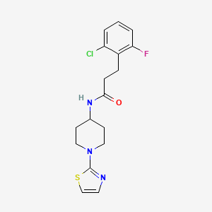 molecular formula C17H19ClFN3OS B2813103 3-(2-chloro-6-fluorophenyl)-N-(1-(thiazol-2-yl)piperidin-4-yl)propanamide CAS No. 1448065-47-1