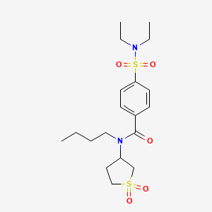 N-butyl-4-(diethylsulfamoyl)-N-(1,1-dioxo-1lambda6-thiolan-3-yl)benzamide