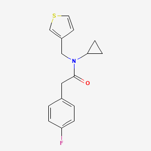 molecular formula C16H16FNOS B2813128 N-cyclopropyl-2-(4-fluorophenyl)-N-(thiophen-3-ylmethyl)acetamide CAS No. 1234951-51-9