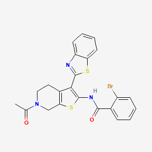 N-(6-acetyl-3-(benzo[d]thiazol-2-yl)-4,5,6,7-tetrahydrothieno[2,3-c]pyridin-2-yl)-2-bromobenzamide