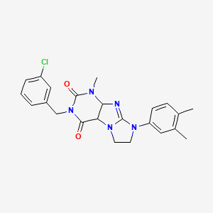 3-[(3-chlorophenyl)methyl]-8-(3,4-dimethylphenyl)-1-methyl-1H,2H,3H,4H,6H,7H,8H-imidazo[1,2-g]purine-2,4-dione
