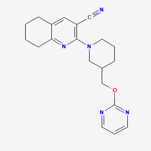 2-[3-(Pyrimidin-2-yloxymethyl)piperidin-1-yl]-5,6,7,8-tetrahydroquinoline-3-carbonitrile