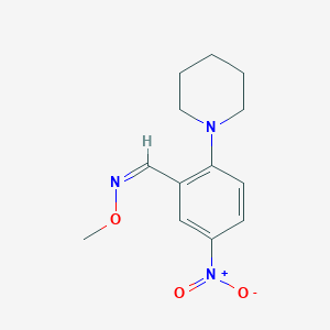 (Z)-methoxy({[5-nitro-2-(piperidin-1-yl)phenyl]methylidene})amine