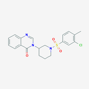 3-(1-((3-chloro-4-methylphenyl)sulfonyl)piperidin-3-yl)quinazolin-4(3H)-one