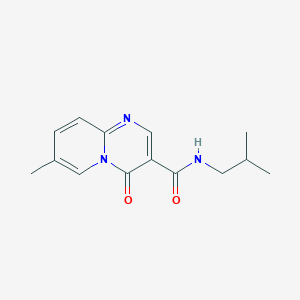 molecular formula C14H17N3O2 B2813155 N-isobutyl-7-methyl-4-oxo-4H-pyrido[1,2-a]pyrimidine-3-carboxamide CAS No. 896013-48-2